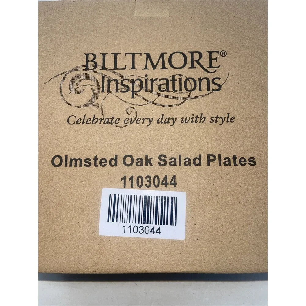 Biltmore Estate Inspirations Olmsted Oak Salad Plates New Box of 2 Plates